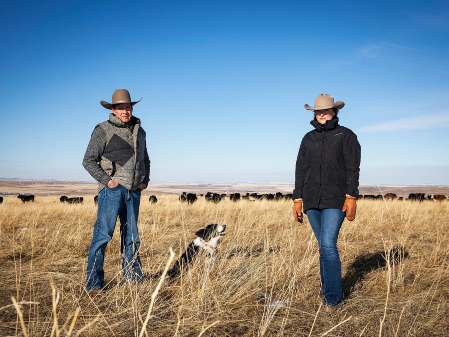 A group of Southern Alberta ranchers, including Laura Laing, right, and John Smith, filed a freedom of information request for records connected to the United Conservative government’s decision to rescind the province’s 1976 Coal Policy without consultation. Todd Korol/The Globe and Mail